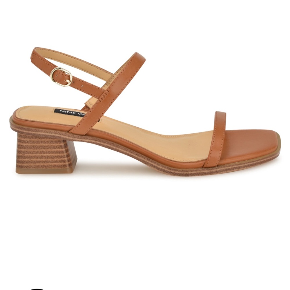 Nine West Purdy Block Heel Sandal. Women’s. Tan. Size 6. New, never worn.
